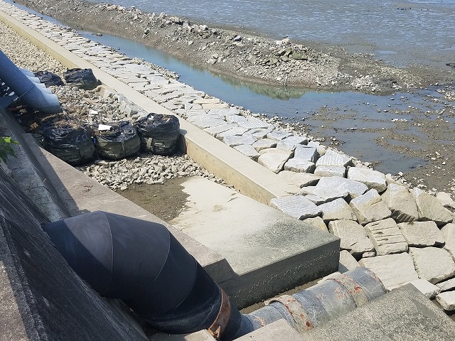 被覆石完了状況の画像